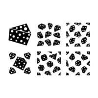 Unique Cheese Pattern Design - and Linocut Silhouette vector