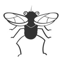 insect silhouette on white background vector
