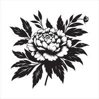 Peony flower EPS file vector