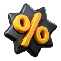 contabilità percentuale simboleggiante sconto 3d icona. design elemento per Fintech App png