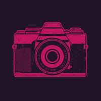 Retro camera in pop-art style, illustration vector