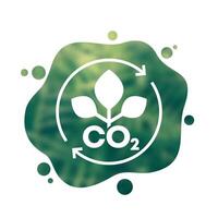 carbon offset, co2 gas reduction icon vector