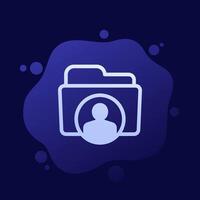 Personal folder icon for apps and web vector