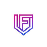 FV letters logo, F and V monogram design vector