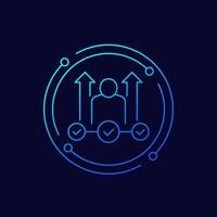 career development icon, linear design vector