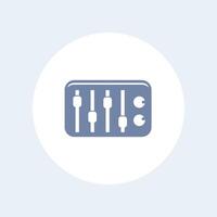 sound mixer icon isolated on white vector