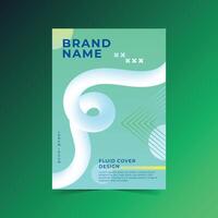 Abstract colorful flyer or booklet cover design vector