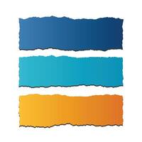 ripped torn paper sheets collection vector