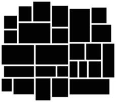 Photo collage template, background and rectangle shape for wall mood board, texture pattern for picture display presentation and web design layout. vector