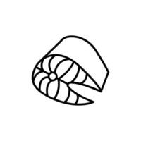 Salmon icon in line style vector