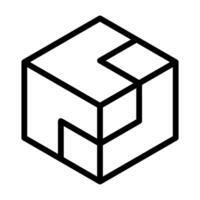 Blockchain icon in line style vector