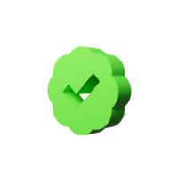 3D Render of Verified Icon, Authentication and Trust Symbol png