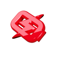3D Render of Thunder Icon Power and Energy Symbol png
