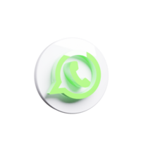 Modern 3D WhatsApp Icon for Messaging and Social Networking png