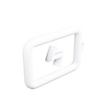 Digital Charger Icon in 3D, Battery and Power Source Concept png