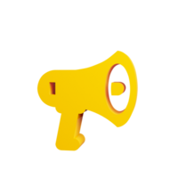 3D Render of Speaker Icon - Symbol of Audio and Sound Quality png