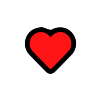 Stylized Heart Icon - Symbol of Love and Affection png