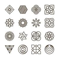 Geometry Abstract Symbol lineart style vector