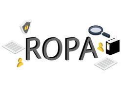 ROPA or Record of Processing Activities for security log to audit or check the document vector