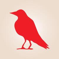 Raven bird trendy artwork beautiful abstract illustration colorful practical design vector