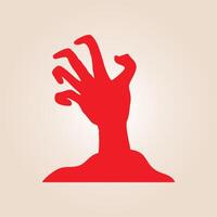 Zombie hand trendy artwork beautiful abstract illustration colorful practical design vector