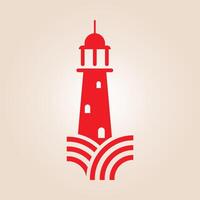 Lighthouse trendy artwork beautiful abstract illustration colorful practical design vector