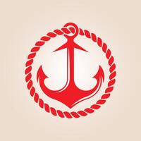 Anchor trendy artwork beautiful abstract illustration colorful practical design vector