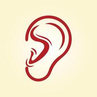 Hearing trendy artwork cute abstract illustration colorful practical design vector