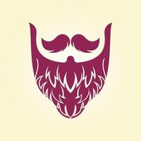 Beard trendy artwork gorgeous abstract illustration colorful practical design vector