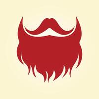 Man Beard trendy artwork cute abstract illustration colorful practical design vector