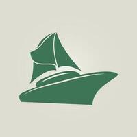 Sailboat trendy artwork attractive abstract illustration colorful practical design vector