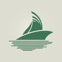 Big Sailboat trendy artwork attractive abstract illustration colorful practical design vector