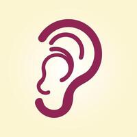 Hearing trendy artwork gorgeous abstract illustration colorful practical design vector