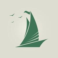 Boat trendy artwork attractive abstract illustration colorful practical design vector