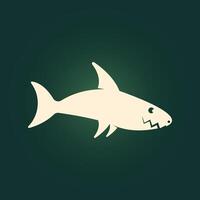 Shark trendy artwork handsome abstract illustration colorful practical design vector
