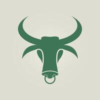 Bull head trendy artwork attractive abstract illustration colorful practical design vector