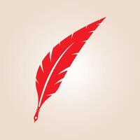 Feather quill trendy artwork beautiful abstract illustration colorful practical design vector