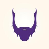 Beard trendy artwork lovely abstract illustration colorful practical design vector