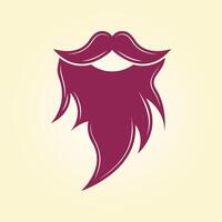 Long Beard trendy artwork gorgeous abstract illustration colorful practical design vector