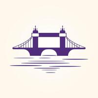 Bridge trendy artwork lovely abstract illustration colorful practical design vector
