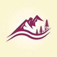 Mountain trendy artwork gorgeous abstract illustration colorful practical design vector