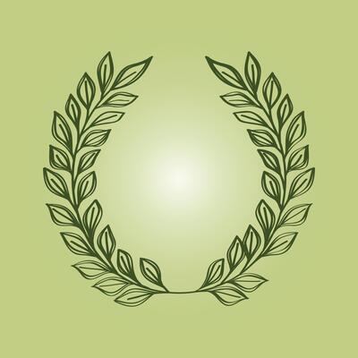 Laurel wreath trendy artwork ravishing abstract illustration colorful applicable design