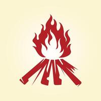 Bonfire Campfire trendy artwork cute abstract illustration colorful practical design vector