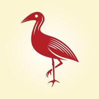 Bird trendy artwork cute abstract illustration colorful practical design vector