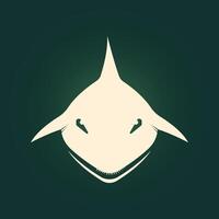 Shark face trendy artwork handsome abstract illustration colorful practical design vector