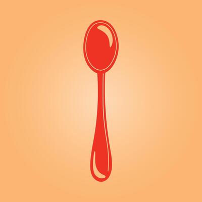 Spoon trendy artwork perfect abstract illustration colorful applicable design