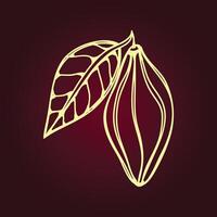 Cocoa fruit trendy artwork ravishing abstract illustration colorful applicable design vector