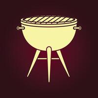 Oven barbecue trendy artwork ravishing abstract illustration colorful applicable design vector