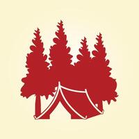 Pine trees trendy artwork cute abstract illustration colorful practical design vector