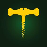 Corkscrew tool trendy artwork beauteous abstract illustration colorful applicable design vector